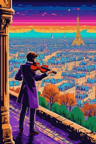 violinist,violinist violinist,concertmaster,orchestra,french digital background,solo violinist,violinists,symphony orchestra,violin player,symphony,violist,orchesta,pixel art,orchestral,philharmonic orchestra,paris,paris clip art,classical music,musical background,violin,Unique,Pixel,Pixel 04