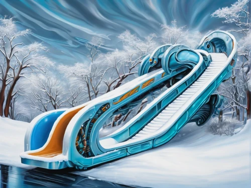 toboggan,snow slope,slide sandal,white water inflatables,luge,winding steps,slide down,ski jump,water park,ski resort,bobsleigh,streetluge,snow ring,slides,tubing,slide,sledding,sleigh ride,sleds,infinite snow,Conceptual Art,Sci-Fi,Sci-Fi 03