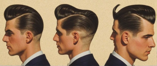 pompadour,pomade,management of hair loss,rockabilly style,stylograph,rockabilly,mohawk hairstyle,bouffant,heads,gentleman icons,hair loss,hair shear,flattop,retro 1950's clip art,caesar cut,quiff,alfalfa,asymmetric cut,image manipulation,barber,Illustration,Retro,Retro 15