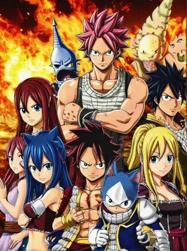 fairy tail,my hero academia,dragon slayers,fire background,katakuri,group photo,game characters,straw hats,one piece,fighters,april fools day background,the seven deadly sins,protectors,4k wallpaper,dragon slayer,a3 poster,characters,birthday banner background,magi,wallpaper,Illustration,Realistic Fantasy,Realistic Fantasy 26