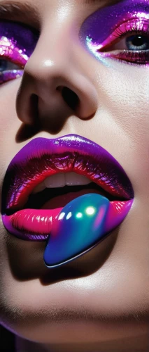 neon makeup,lip liner,iridescent,retouching,airbrushed,lips,ultraviolet,gloss,lipgloss,lip gloss,retouch,neon candies,cosmetics,neon lights,neon body painting,lipstick,cosmetic,lip,intense colours,image manipulation,Art,Artistic Painting,Artistic Painting 23