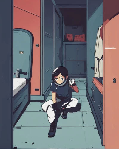 rest room,locker,small camper,capsule hotel,boy's room picture,changing room,compartment,train compartment,washroom,laundry room,laundromat,room boy,cold room,room,bathroom,cabin,empty room,camper,motorhome,changing rooms,Illustration,Japanese style,Japanese Style 06