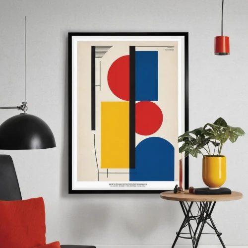 mid century modern,mondrian,abstract retro,framed paper,three primary colors,abstract shapes,abstract design,frame illustration,abstract cartoon art,mid century,color circle articles,frame border illustration,modern decor,abstract multicolor,color blocks,circle shape frame,geometric style,geometric,travel poster,art deco frame,Art,Artistic Painting,Artistic Painting 43