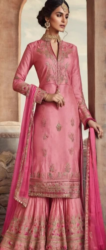 pink large,gold-pink earthy colors,bridal clothing,dusky pink,women clothes,dark pink in colour,women's clothing,plus-size model,ladies clothes,clove pink,bollywood,ethnic design,sari,rajasthan,women fashion,sarapatel,female model,indian bride,radha,raw silk,Illustration,Realistic Fantasy,Realistic Fantasy 20