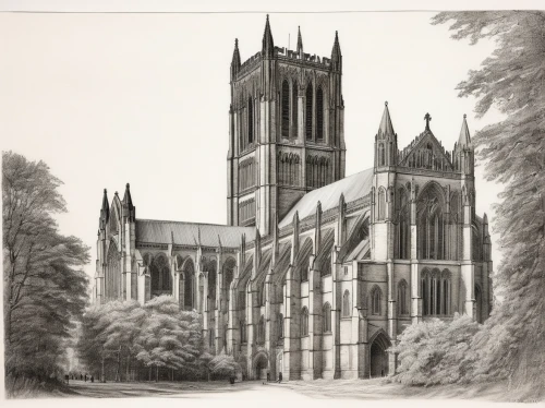gothic architecture,buttress,gothic church,st mary's cathedral,nidaros cathedral,coventry,notre-dame,notre dame,all saints,the cathedral,cathedral,pencil drawings,st patrick's,york minster,metz,pencil drawing,st john's,church painting,duomo,charcoal drawing,Illustration,Black and White,Black and White 35