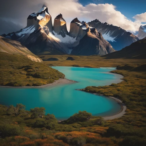 torres del paine national park,torres del paine,patagonia,chile,new zealand,argentina,hare of patagonia,andes,marvel of peru,puerto natales,south island,north of chile,argentina desert,peru,newzealand nzd,baffin island,landscapes beautiful,carretera austral,beautiful landscape,moraine,Conceptual Art,Oil color,Oil Color 12