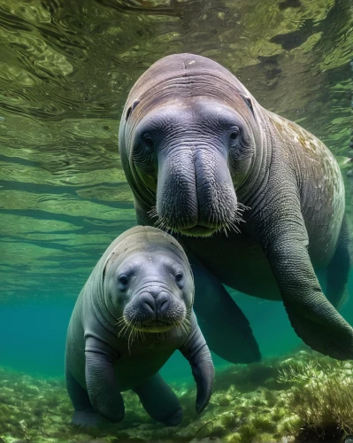 manatee,marine mammals,sea cows,sea mammals,seals,sea lions,mother and infant,baby with mom,mother and baby,underwater world,mama elephant and baby,aquatic mammal,baby elephants,mother and child,sea animals,a young sea lion,mother with child,cute animals,little girl and mother,elephant with cub,Conceptual Art,Daily,Daily 14