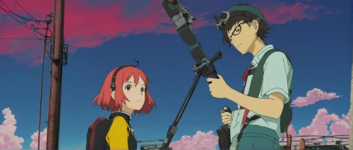 furin,studio ghibli,anime 3d,couple silhouette,hiyayakko,swordsmen,anime japanese clothing,mikado,flag pole,ski pole,mitarashi dango,red string,anime cartoon,on a stick,takato cherry blossoms,archery,girl and boy outdoor,2d,boy and girl,kites,Illustration,Japanese style,Japanese Style 18