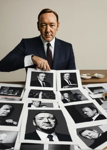 house of cards,human rights icons,hitchcock,hitch,gentleman icons,composite,walt,photomontage,portraits,frank sinatra,suit actor,walt disney,chuck,dali,azerbaijan azn,a black man on a suit,vanity fair,suit of spades,power icon,anellini,Illustration,Vector,Vector 10