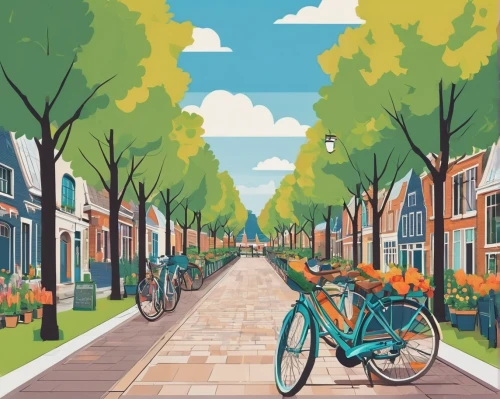 houses clipart,background vector,bicycle lane,bicycle path,bicycles,bike city,bicycle ride,bike land,artistic cycling,aa,delft,city bike,aaa,the netherlands,bicycle riding,bike path,bike pop art,cycling,bicycling,netherlands,Illustration,Japanese style,Japanese Style 06
