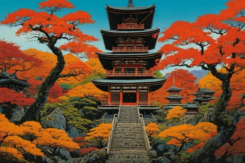 japanese art,japan landscape,tsukemono,cool woodblock images,kyoto,kiyomizu,the japanese tree,japanese shrine,japanese architecture,kiyomizu-dera,japan,japan garden,autumn in japan,bonsai,japanese background,ginkaku-ji,travel poster,kumano kodo,淡島神社,japanese garden,Conceptual Art,Sci-Fi,Sci-Fi 17