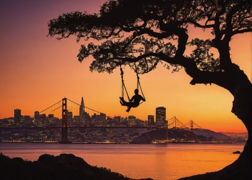 sanfrancisco,cable car,istanbul city,paraglider sunset,cable cars,san francisco,tree swing,queen anne,golden gate,tree with swing,bay area,golden swing,goldengatebridge,crescent city,bosphorus,san francisco bay,zipline,seattle,west coast,istanbul,Conceptual Art,Fantasy,Fantasy 06