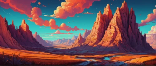 desert landscape,desert desert landscape,futuristic landscape,fantasy landscape,desert,mushroom landscape,canyon,dune landscape,volcanic landscape,desert background,mountain plateau,arid landscape,desert planet,the desert,barren,high landscape,mountains,landscape background,giant mountains,red cliff,Conceptual Art,Fantasy,Fantasy 21