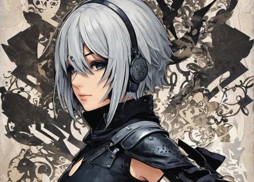 a200,piko,ginko,dark elf,sidonia,swordswoman,crow queen,gara,black crow,witcher,game character,black raven,grey fox,vanitas,blanche,ren,lechona,portrait background,persona,alice,Unique,Paper Cuts,Paper Cuts 06