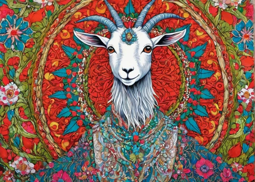 goatflower,ovis gmelini aries,wool sheep,wild sheep,anglo-nubian goat,tapestry,pachamama,taurus,lamb,argali,feral goat,sheep knitting,sheep portrait,wool,male sheep,the zodiac sign taurus,horoscope taurus,the sheep,lama,capricorn,Illustration,Abstract Fantasy,Abstract Fantasy 04