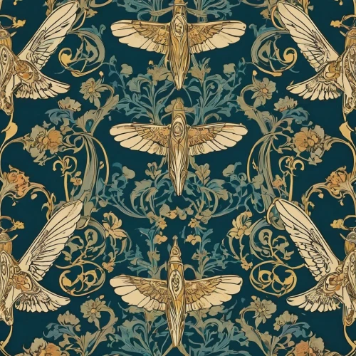 gold art deco border,art nouveau design,fabric design,vintage wallpaper,seamless pattern,damask background,kimono fabric,butterfly pattern,antique background,background pattern,paisley digital background,damask paper,baroque angel,seamless pattern repeat,botanical print,rococo,tapestry,gold foil laurel,fleur de lis,art nouveau,Illustration,Retro,Retro 13