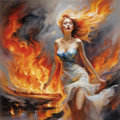 lake of fire,flame spirit,fire angel,flame of fire,fire and water,fire siren,fire dancer,dancing flames,fire dance,fire artist,the conflagration,conflagration,firedancer,pillar of fire,fire background,burning hair,fire-eater,fiery,flammable,wildfire,Illustration,Paper based,Paper Based 11
