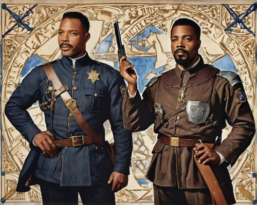 officers,musketeers,basotho,wright brothers,sheriff,morgan +4,three kings,clergy,kings,rangers,police officers,oddcouple,revolvers,protectors,cd cover,gentleman icons,defense,south africa,garda,preachers,Illustration,Realistic Fantasy,Realistic Fantasy 42