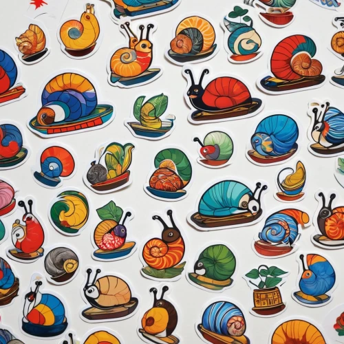 fruits icons,fruit icons,seamless pattern,fruit pattern,kawaii snails,gastropods,wrapping paper,animal stickers,christmas wrapping paper,mollusks,gift wrapping paper,marine gastropods,seamless pattern repeat,candy corn pattern,tropical birds,rubber ducks,toucans,macaron pattern,shells,background pattern,Unique,Design,Sticker