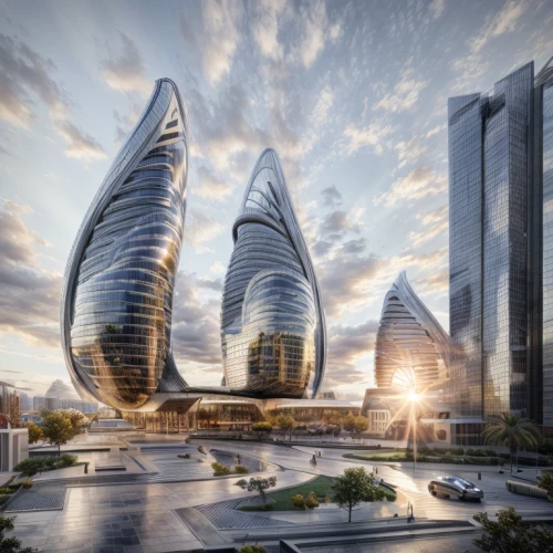 futuristic architecture,largest hotel in dubai,urban towers,tallest hotel dubai,baku eye,international towers,skyscapers,jumeirah,doha,moscow city,glass facades,santiago calatrava,glass facade,beautiful buildings,calatrava,united arab emirates,kirrarchitecture,dubai,burj kalifa,qatar