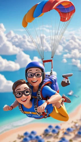 tandem skydiving,tandem paragliding,parasailing,parachuting,paragliding-paraglider,paraglider tandem,sport kite,parachute jumper,paragliders duo blue sky cloudy,sailing paragliding,paragliding,tandem jump,skydiver,parachutist,paragliders-paraglider,paraglide,paragliding free flight,skydiving,sitting paragliding,flight paragliding,Unique,3D,3D Character