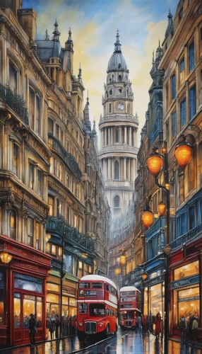 city of london,city scape,london buildings,london,watercolor paris,london underground,oil painting on canvas,world digital painting,st pauls,art painting,routemaster,universal exhibition of paris,paris,cityscape,evening city,city buildings,colorful city,city ​​portrait,beautiful buildings,city cities,Illustration,Abstract Fantasy,Abstract Fantasy 14