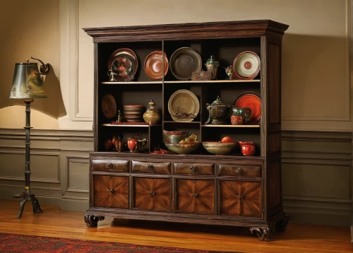 china cabinet,antique furniture,cabinet,chiffonier,sideboard,cabinets,dresser,armoire,antique sideboard,cabinetry,secretary desk,chest of drawers,shoe cabinet,storage cabinet,tv cabinet,dressing table,kitchen cabinet,dark cabinetry,antique table,kitchen cart,Illustration,Realistic Fantasy,Realistic Fantasy 22