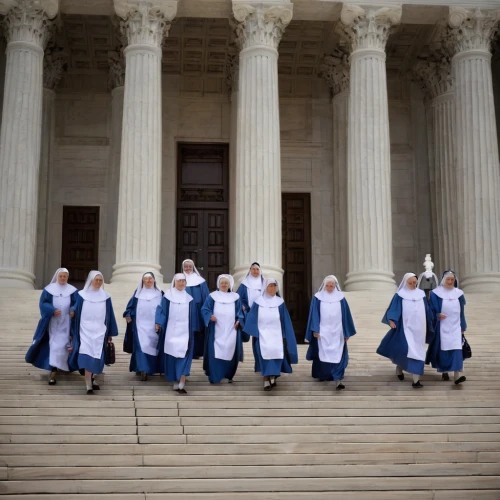 us supreme court,supreme court,nuns,us supreme court building,health care workers,clergy,pilgrims,church choir,priesthood,girl scouts of the usa,contemporary witnesses,order of precedence,carmelite order,national archives,bishop's staff,advocacy,bridal party dress,thomas jefferson memorial,senior citizens,orange robes,Art,Classical Oil Painting,Classical Oil Painting 36