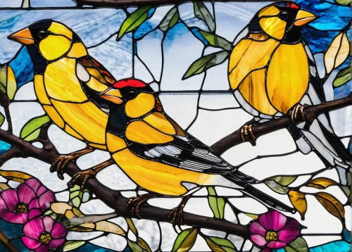 goldfinches,golden parakeets,glass painting,birds on a branch,tropical birds,passerine parrots,stained glass pattern,birds on branch,floral and bird frame,songbirds,colorful birds,parrot couple,garden birds,finches,aviary,bird painting,canary bird,an ornamental bird,birds blue cut glass,stained glass window,Unique,Paper Cuts,Paper Cuts 08