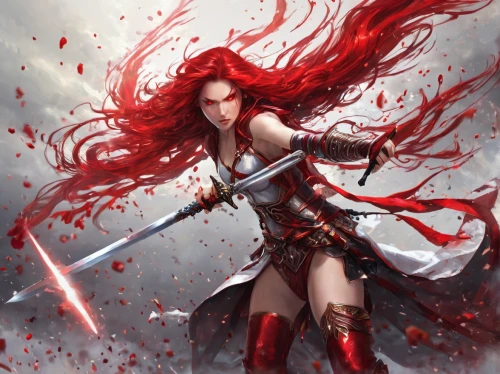 darth talon,female warrior,swordswoman,warrior woman,scarlet witch,red-haired,red,the sea of red,strong woman,red chief,strong women,cg artwork,red saber,wind warrior,heroic fantasy,redheads,red arrow,fantasy woman,red super hero,red head,Photography,General,Fantasy