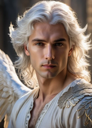 male elf,white rose snow queen,white eagle,heroic fantasy,cullen skink,male character,htt pléthore,fairy tale character,the archangel,eternal snow,white swan,uriel,merlin,puy du fou,fantasy picture,fantasy portrait,greek god,elven,white feather,archangel