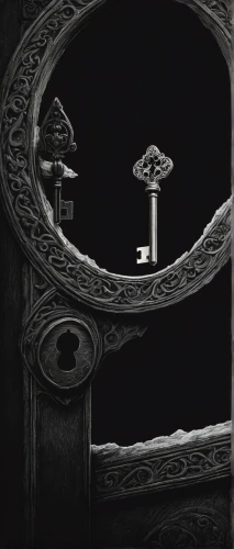 dark cabinetry,creepy doorway,the door,the threshold of the house,keyhole,drinking fountain,iron door,skeleton key,washroom,escher,orrery,dark cabinets,sink,wishing well,panopticon,doorknob,washbasin,doors,plumbing fixture,outhouse