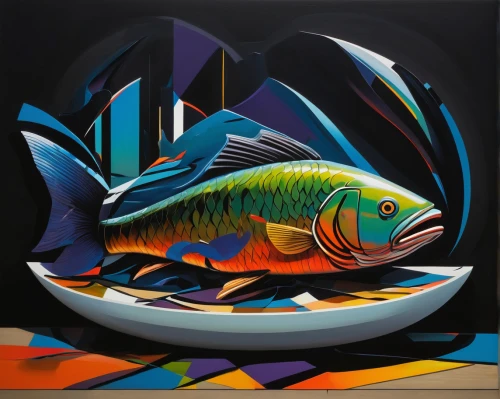 glass painting,fish in water,ornamental fish,fish-surgeon,fish collage,pescado frito,fish,aquarium decor,two fish,fishes,tropical fish,the fish,koi,koi fish,freshwater fish,fighting fish,blue fish,fishmonger,trigger fish,thunnus,Art,Artistic Painting,Artistic Painting 34