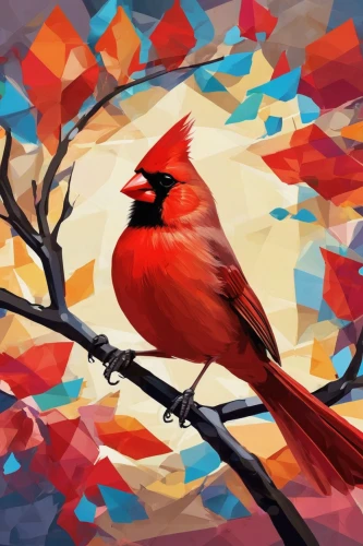 bird painting,red cardinal,red bird,crimson finch,cardinals,red beak,cardinal,red bunting,northern cardinal,red feeder,colorful birds,bird illustration,red headed finch,scarlet honeyeater,red finch,tanager,on a red background,red robin,scarlet tanager,songbirds,Illustration,Vector,Vector 07