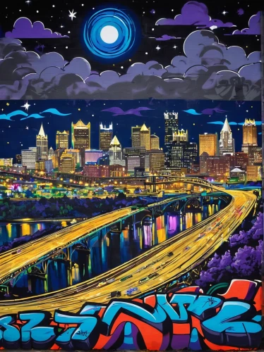 minneapolis,cincinnati,graffiti art,city skyline,atlanta,cityscape,omaha,the city,dallas,colorful city,skyline,austin,city at night,grafitty,denver,city lights,baltimore,city,light paint,detroit,Conceptual Art,Graffiti Art,Graffiti Art 07