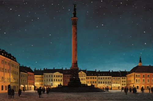 night scene,brandenburger tor,warsaw,dresden,mannheim,palace square,munich,münsterplatz,wiesbaden,staudenlein,petersburg,nikolaiviertel,krakow,emperor wilhelm i monument,czech budejovice,landsberg,night view,brandenburg gate,at night,brno,Illustration,Abstract Fantasy,Abstract Fantasy 05