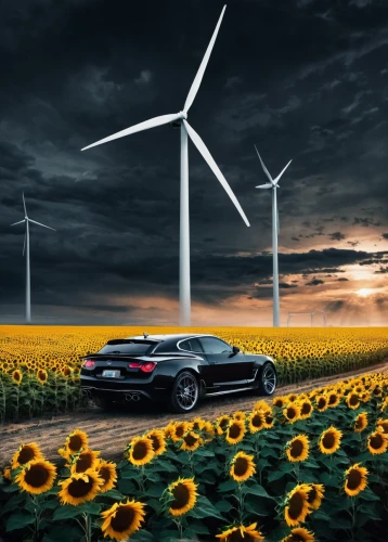 saturn sky,wind park,fields of wind turbines,renewable,wind farm,windenergy,renewable enegy,wind power,park wind farm,renewable energy,porsche targa,turbines,hybrid electric vehicle,wind power generation,turbine,wind energy,wind turbine,energy transition,wind turbines,adam opel ag,Illustration,Realistic Fantasy,Realistic Fantasy 46