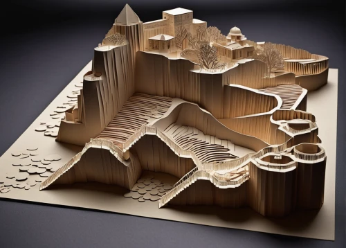 paper art,the laser cuts,wood art,wooden construction,wood carving,corrugated cardboard,mechanical puzzle,scale model,fractals art,relief map,wood board,wooden mockup,aerial landscape,paperboard,town planning,cuttingboard,cartography,3d fantasy,alhambra,wooden board,Unique,Paper Cuts,Paper Cuts 03