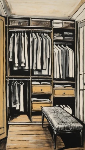 wardrobe,closet,walk-in closet,boy's room picture,armoire,clothes,dresser,a drawer,lisaswardrobe,cupboard,clothing,women's closet,organization,clothe,one-room,cabinetry,danish room,men clothes,room,bedroom,Art,Artistic Painting,Artistic Painting 01