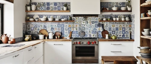 tile kitchen,vintage kitchen,spanish tile,tiled wall,ceramic tile,kitchen interior,kitchen design,dish storage,scandinavian style,blue and white porcelain,kitchen cabinet,ceramic hob,kitchen,kitchen remodel,the kitchen,modern kitchen,tiles,almond tiles,victorian kitchen,modern kitchen interior,Illustration,Realistic Fantasy,Realistic Fantasy 31