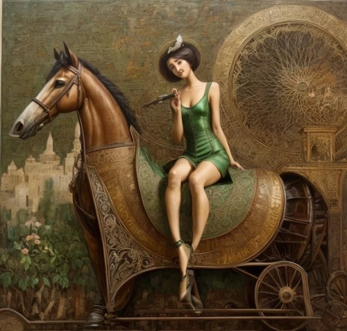 girl with a wheel,carousel horse,horseback,equestrian,majorette (dancer),centaur,racehorse,equestrianism,horse trainer,man and horses,vintage horse,riding lessons,horse riders,dressage,horse-drawn,art deco woman,horse riding,horseback riding,jockey,carriage,Common,Common,Fashion