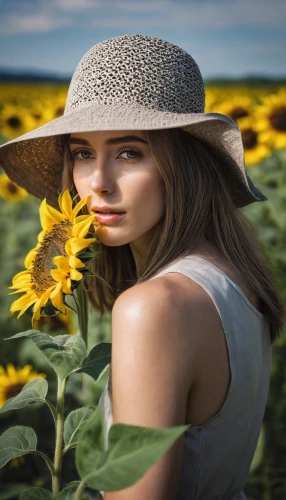 yellow sun hat,sun flowers,sunflower field,sunflower lace background,girl in flowers,helianthus sunbelievable,sunflowers,beautiful girl with flowers,sun hat,high sun hat,ordinary sun hat,black-eyed susan,helianthus,woodland sunflower,rudbeckia,sunflower,flower hat,flower background,girl wearing hat,sun flower,Photography,Documentary Photography,Documentary Photography 24