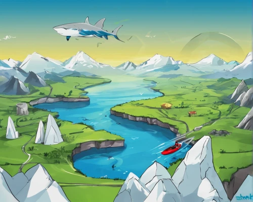 cartoon video game background,mobile video game vector background,mountain world,background vector,dolphin background,game illustration,landscape background,arctic char,android game,airships,backgrounds,mountainous landforms,mountain range,sockeye salmon,fjords,mountainous landscape,background screen,triangles background,mountain scene,mountains,Unique,Design,Infographics