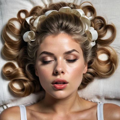 curlers,artificial hair integrations,vintage makeup,updo,laurel wreath,retouching,eyelash extensions,flounder angel treatment,girl in a wreath,management of hair loss,blonde woman,vintage woman,vintage angel,bouffant,hair accessory,white passion flower,airbrushed,pin-up model,passionflower,retouch,Photography,General,Natural