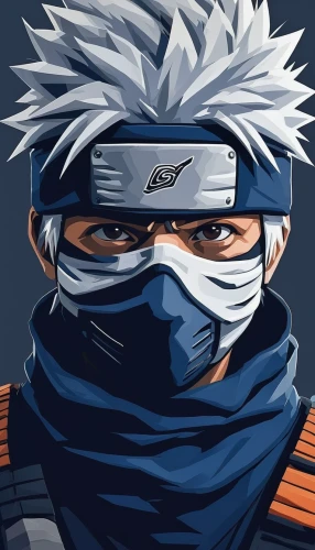 kakashi hatake,naruto,shinobi,ninja,bandana background,cartoon ninja,sensei,iaijutsu,boruto,ninjutsu,ninjas,edit icon,bandit,2d,ikayaki,vector art,killua,smoke background,bandana,white beard,Illustration,Realistic Fantasy,Realistic Fantasy 36