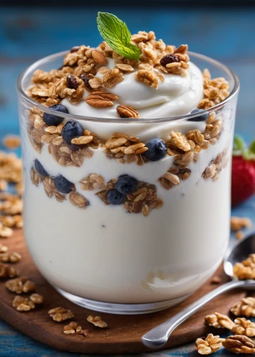 plain fat-free yogurt,muesli,granola,strained yogurt,yogurt,berries on yogurt,oat bran,white chocolate mousse,yoghurt production,mascarpone,yoghurt,stracciatella,panna cotta,crème anglaise,skyr,oat,aquafaba,pannacotta,food photography,mystic light food photography,Photography,General,Natural