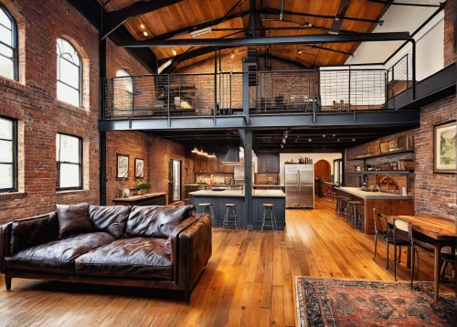 loft,brick house,brownstone,wooden beams,hardwood floors,red brick,billiard room,great room,penthouse apartment,interior design,modern office,contemporary decor,beautiful home,home interior,hardwood,two story house,shared apartment,creative office,modern decor,offices,Illustration,Retro,Retro 19