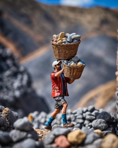 fetching water,girl with bread-and-butter,basket weaver,woman at the well,rock balancing,mountain guide,girl on the dune,goatherd,little girl in wind,salt harvesting,miniature figures,woman walking,miniature figure,mining,hiker,tilt shift,travel woman,rock stacking,girl walking away,women climber,Unique,3D,Panoramic