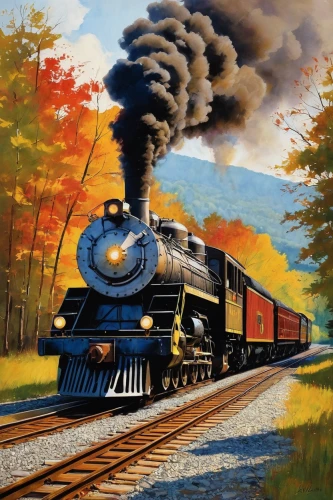 steam locomotives,steam locomotive,steam special train,thomas the train,steam train,amtrak,scotsman,thomas the tank engine,locomotives,the train,locomotive,thomas and friends,oil painting on canvas,tender locomotive,trains,train engine,train,5 4 3 2 1,reichsbahn,oil on canvas,Illustration,Paper based,Paper Based 05