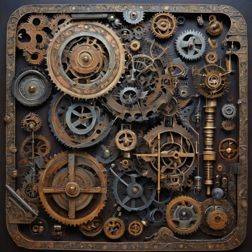 mechanical puzzle,clockmaker,steampunk gears,watchmaker,clockwork,mechanical,cog,scientific instrument,gears,cogwheel,cogs,steampunk,mechanical watch,old calculating machine,wall clock,calculating machine,mechanical engineering,combination lock,bearing compass,jigsaw puzzle,Illustration,Abstract Fantasy,Abstract Fantasy 07